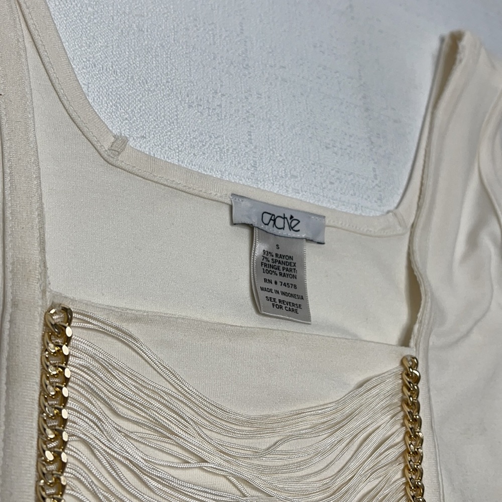 Cache Cami Cream Color Gold Chain Size Small Ligh… - image 2